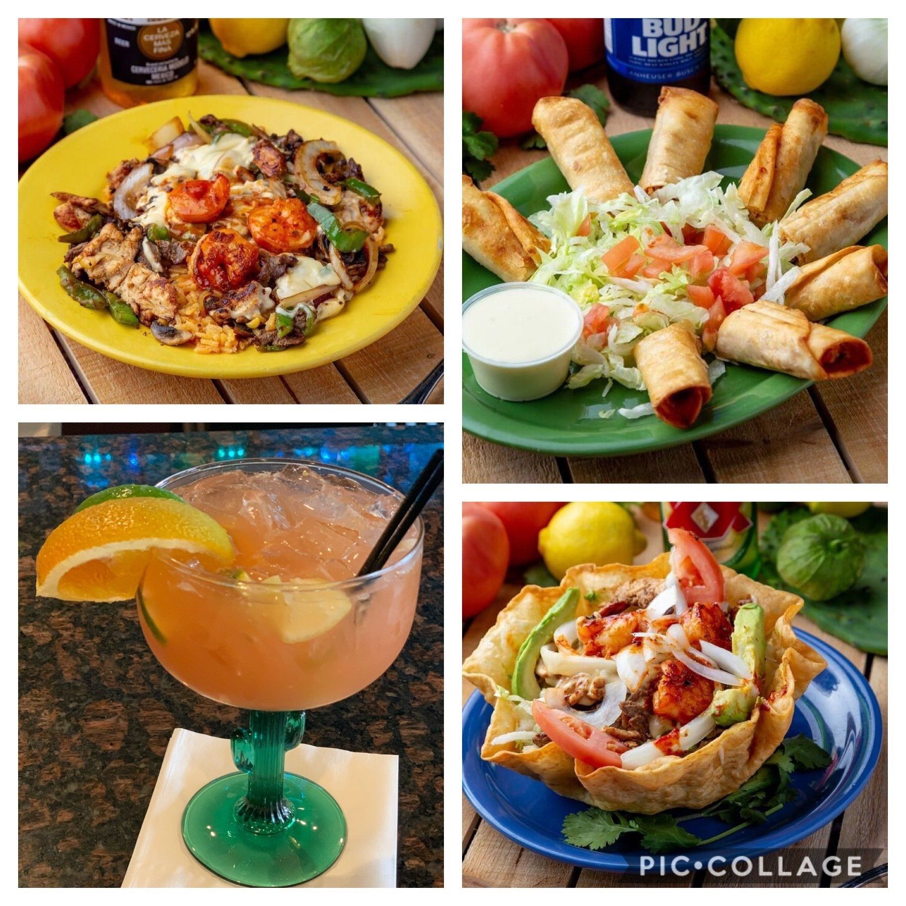 salsa"s mexican restaurant dishes and beverages