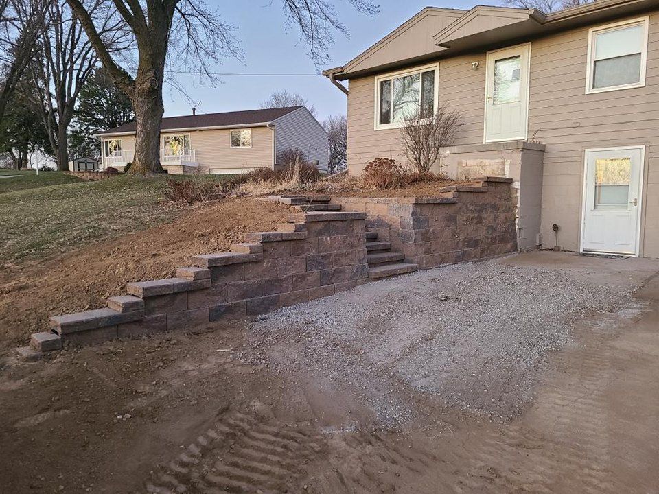 Retaining wall installation
