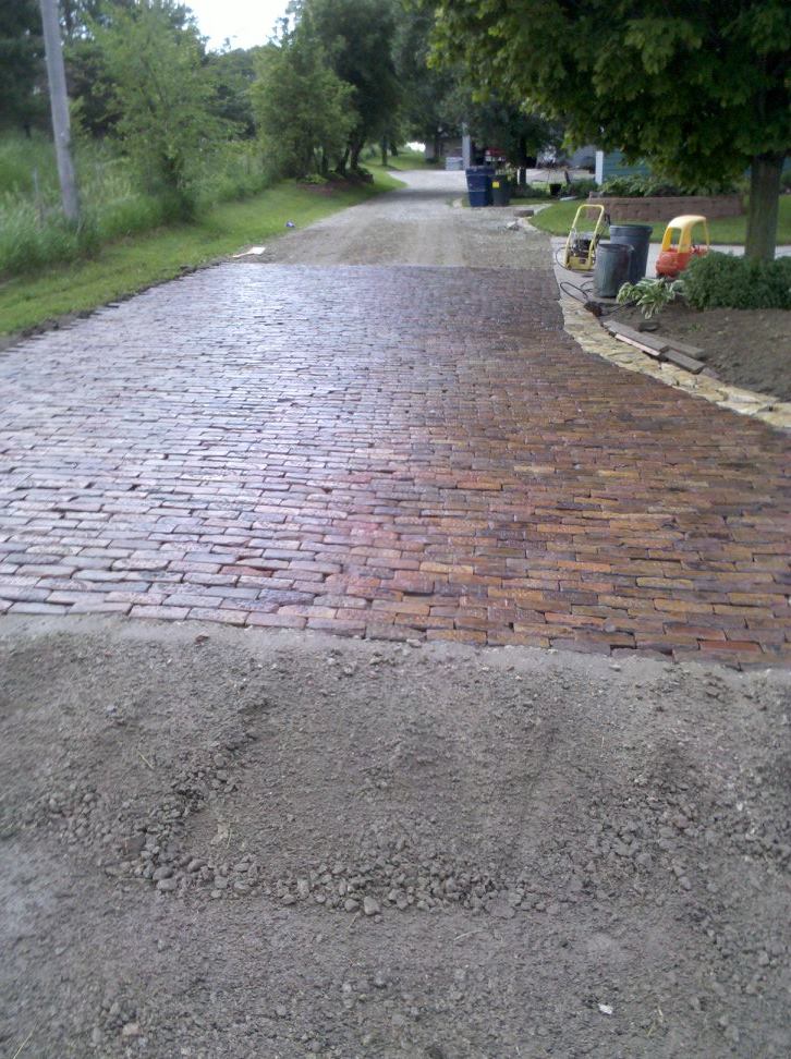 Concrete driveway