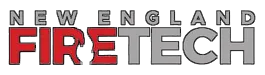 New England Fire Tech logo with red and gray text on a white background