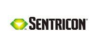 The Sentricon logo featuring a green and yellow gem icon beside the black text 