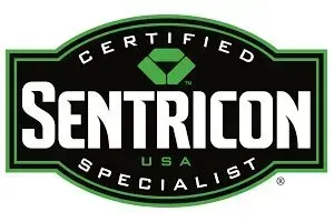 Certified Sentricon USA Specialist logo in black and green.