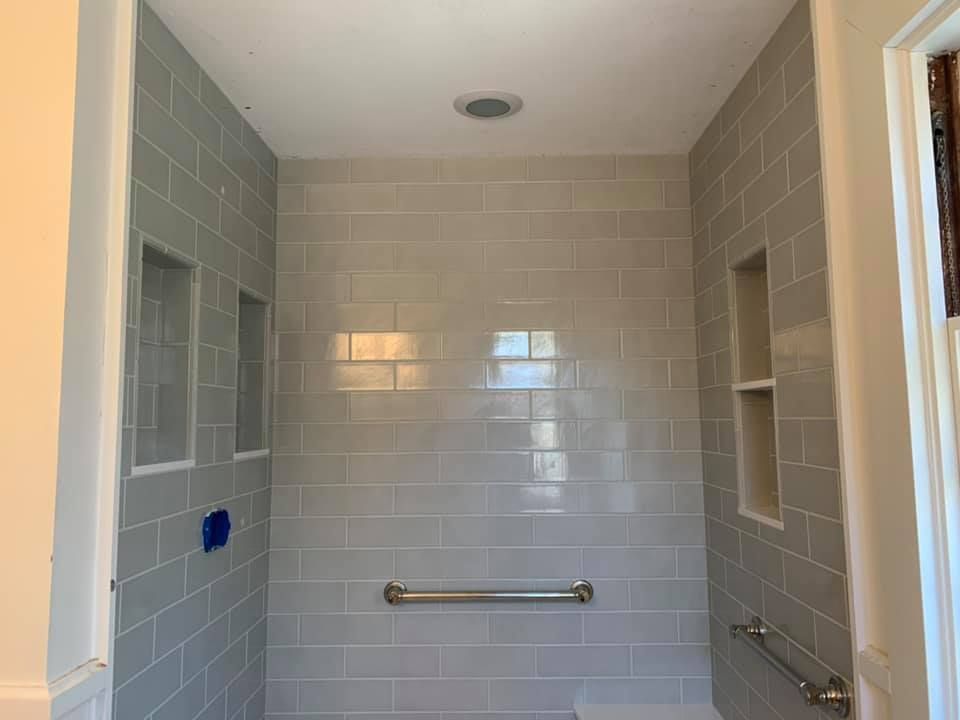 Custom tiled shower