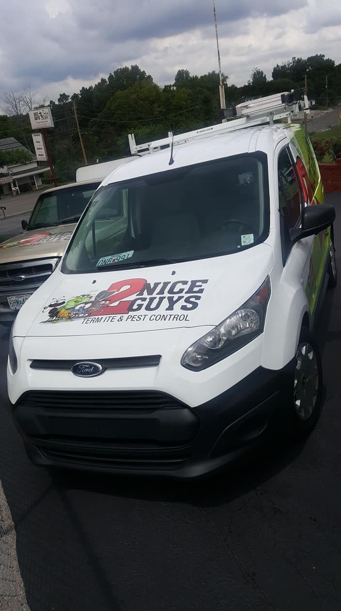 White Ford van with 