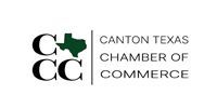 Canton Texas Chamber of Commerce logo with black “CCC” and green Texas silhouette