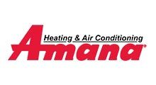 The logo for a company called amana heating and air conditioning.