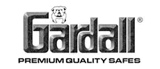 Gardall logo with bulldog icon, text: Gardall, Premium Quality Safes.