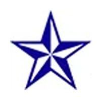 Blue and white nautical star.