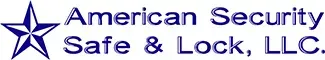 Logo for American Security Safe & Lock, LLC, featuring a blue star graphic and text.