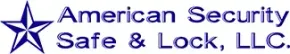 Logo for American Security Safe & Lock, LLC, featuring a blue star graphic and text.
