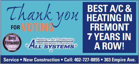 Thank you for voting best A/C & heating in Fremont 7 years in a row
