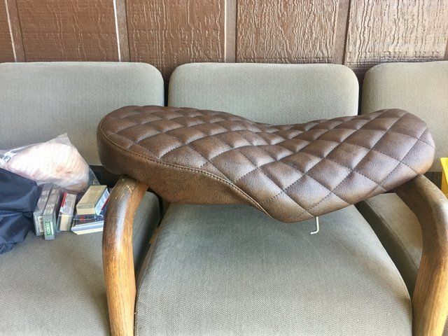 Motorcycle seat upholstery service