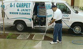 A-1 Janitorial Service vans
