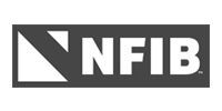 Logo for the National Federation of Independent Business (NFIB) with white text on a dark gray rectangular background.