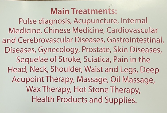 Main Treatments List