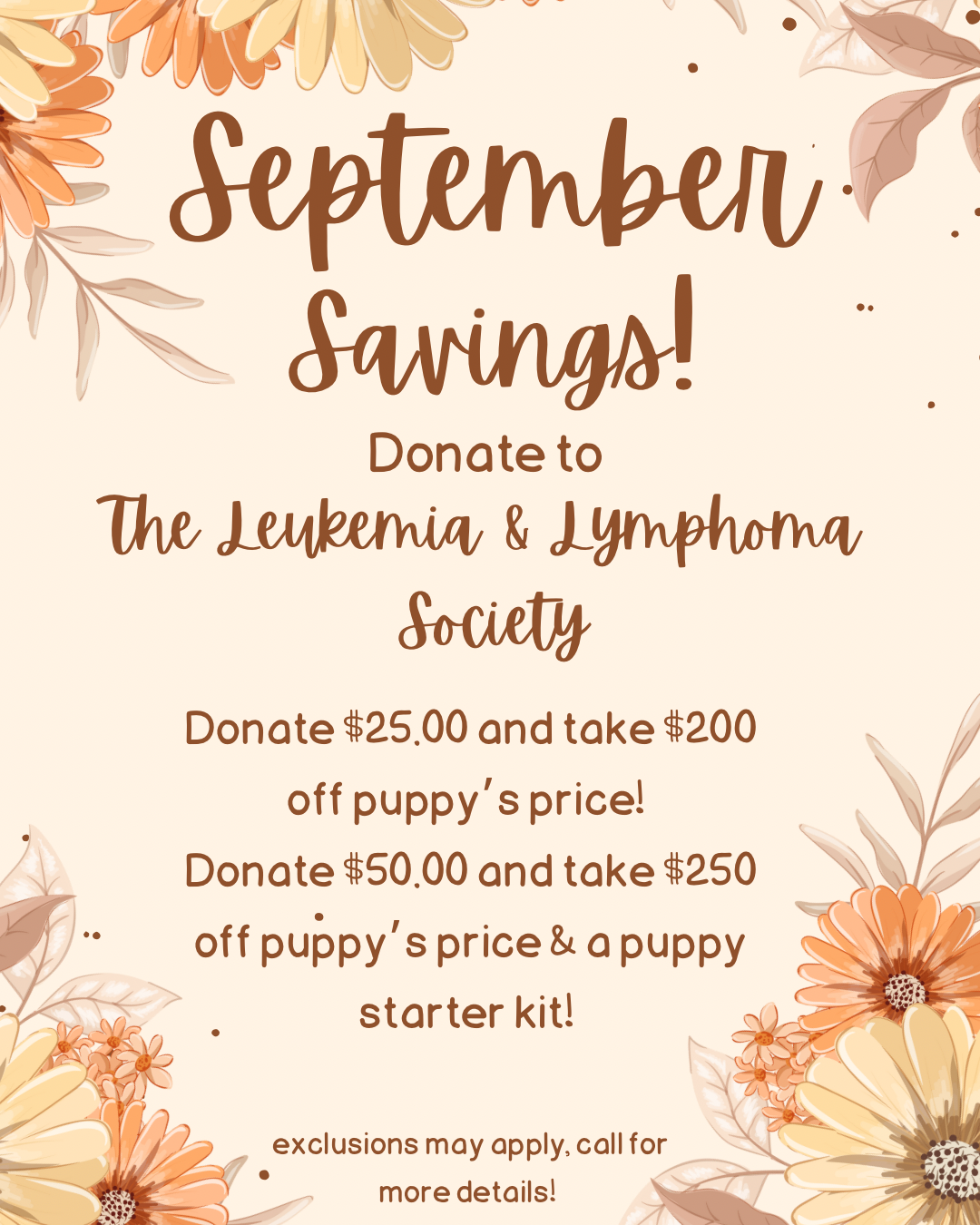July Savings flyer