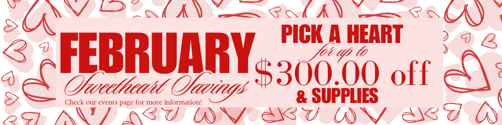 Cozy Winter Sale: $150 off & free bed. Pink pet beds, paw prints, text, and floral elements on a light pink background.