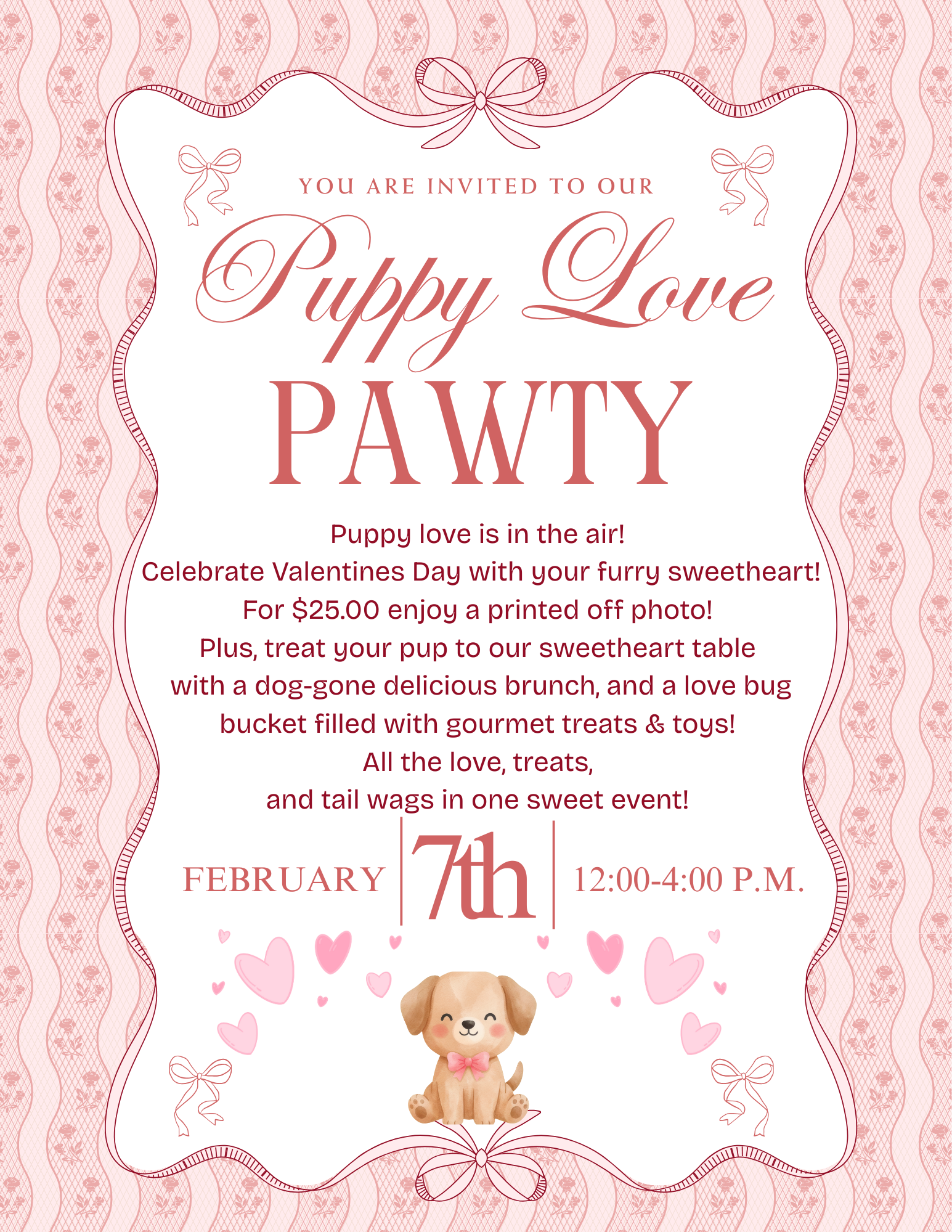 Poster: Puppy World's Carni-Pawl, October 4th, 12-4 PM. Costumes, photos, goodies, and a costume contest.