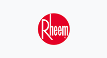 Rheem logo: White text 
