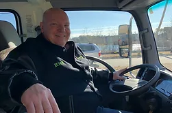 Rich sitting in the truck