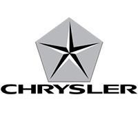 Chrysler logo: a silver pentagon with a star inside, text 