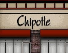 Chipotle restaurant exterior with red accents and the name 