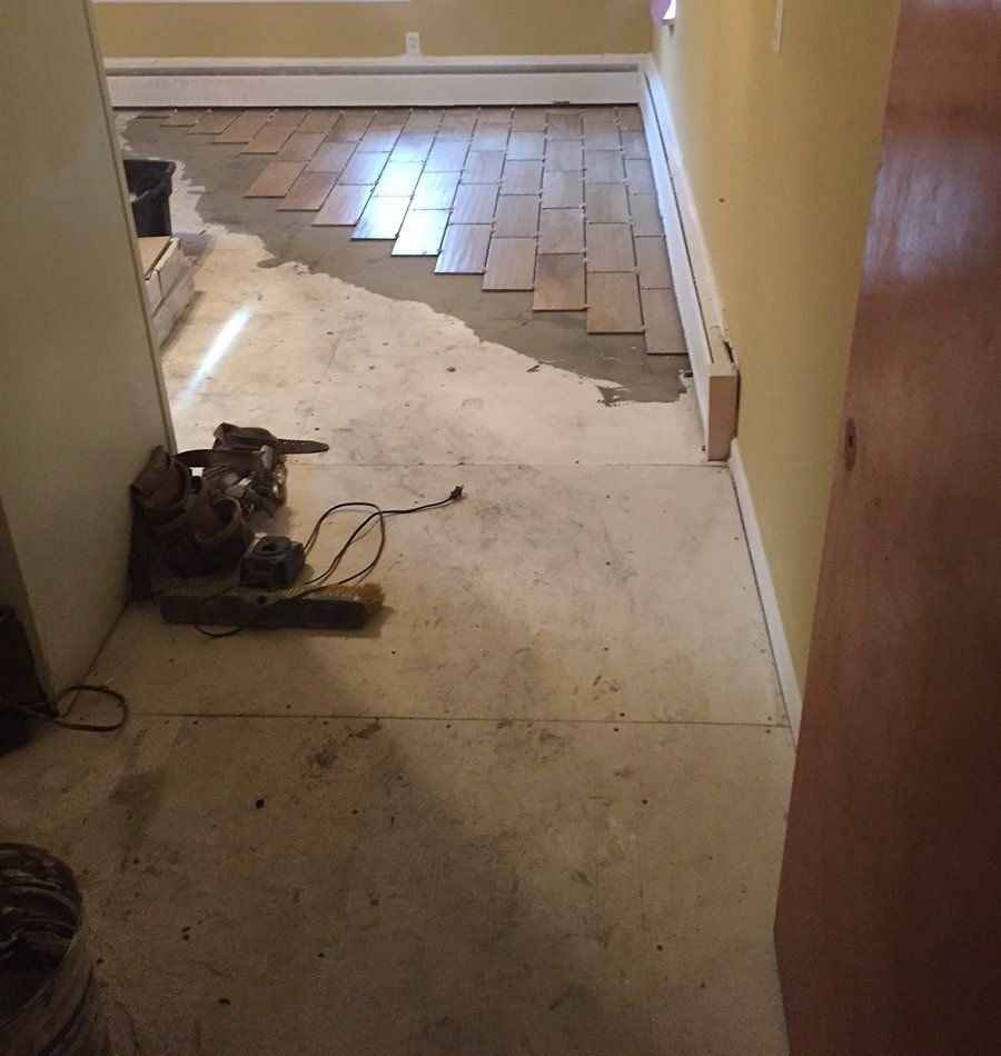 Kitchen floor before