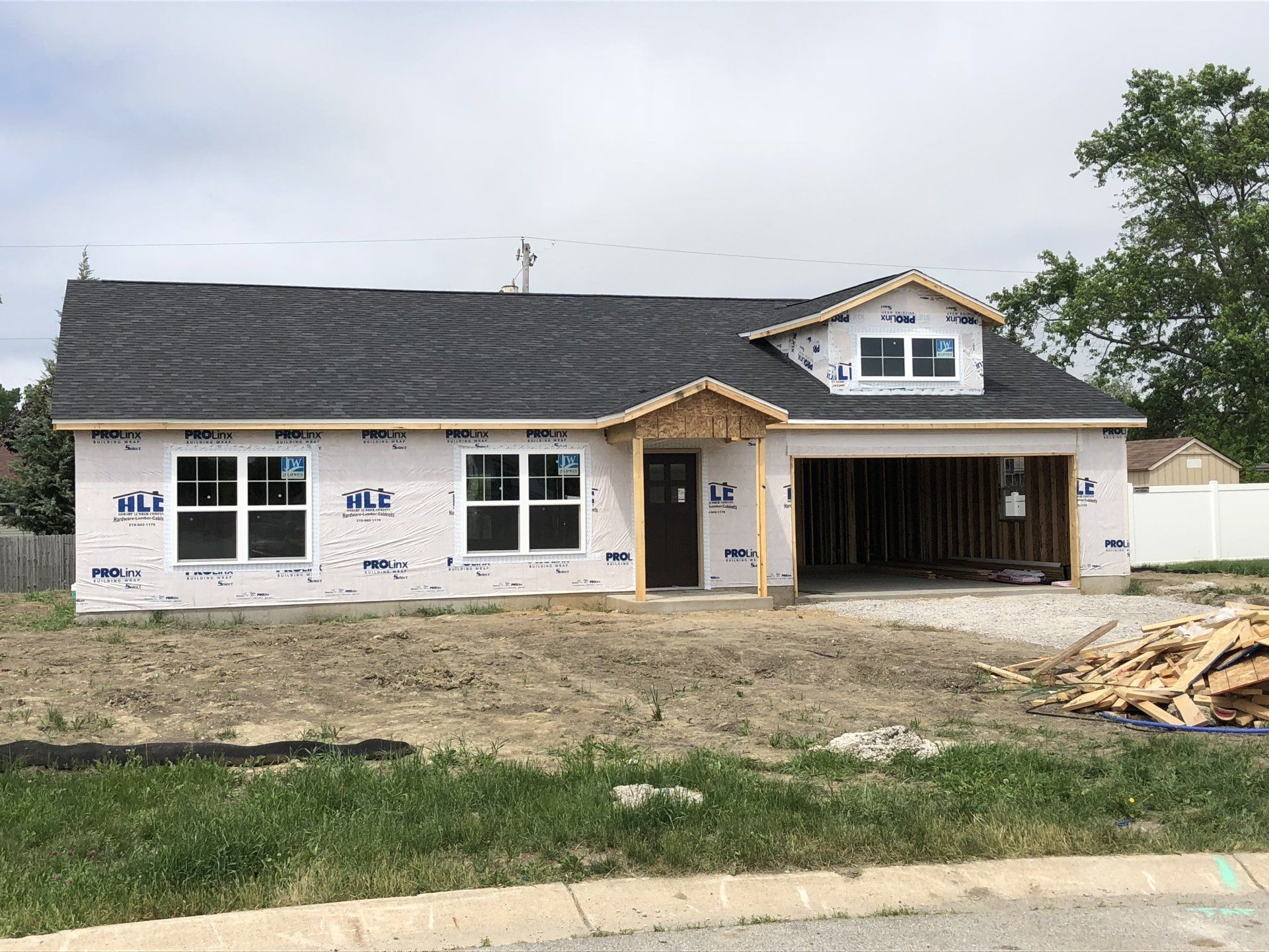 Newly installed roof