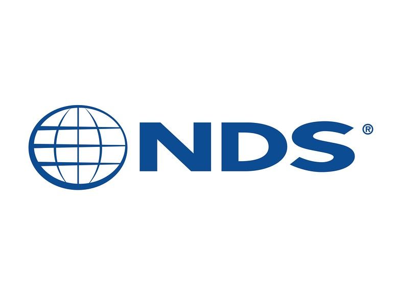 Blue NDS logo with globe icon on a white background