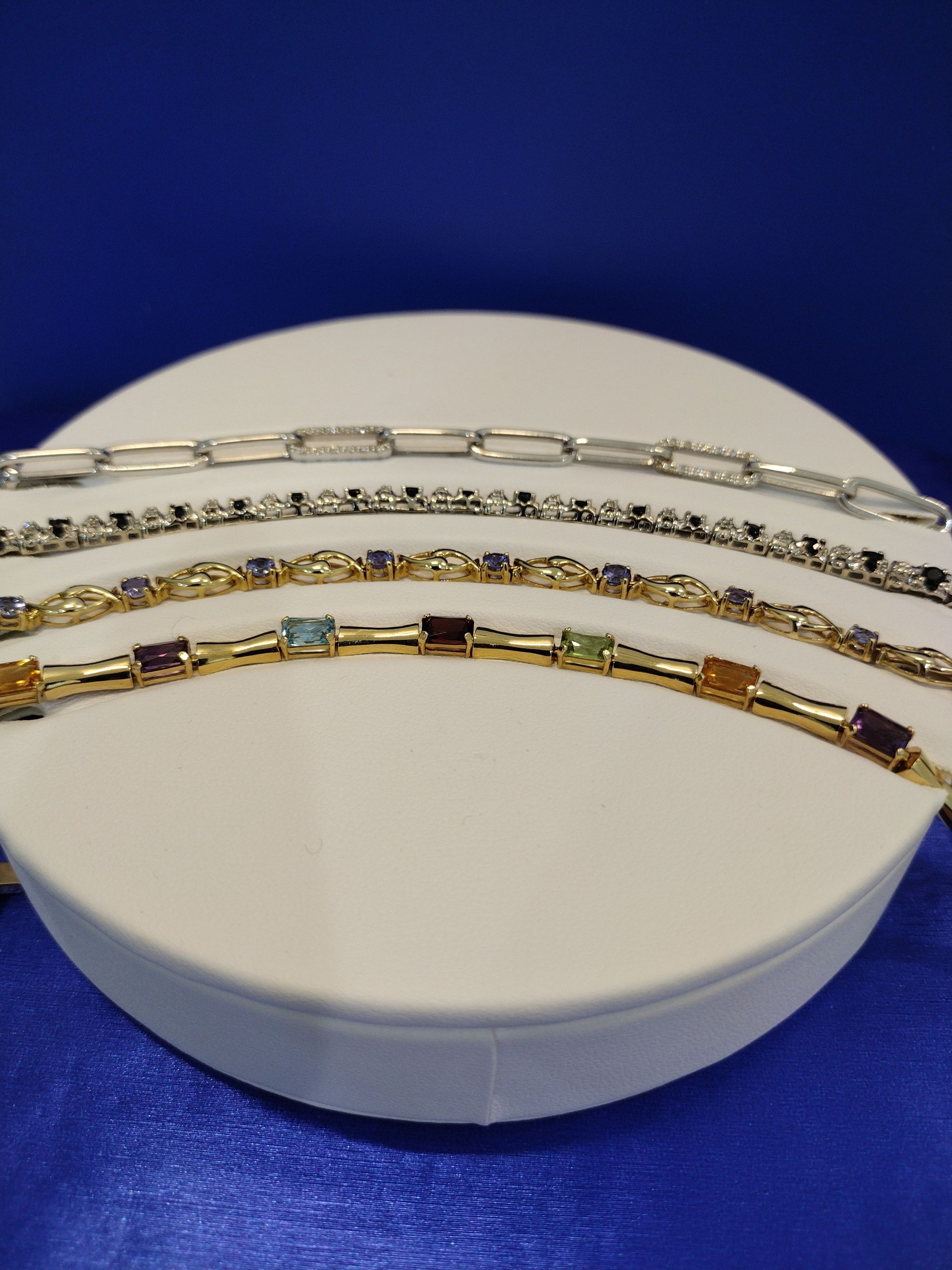 Gold and silver bracelets for women