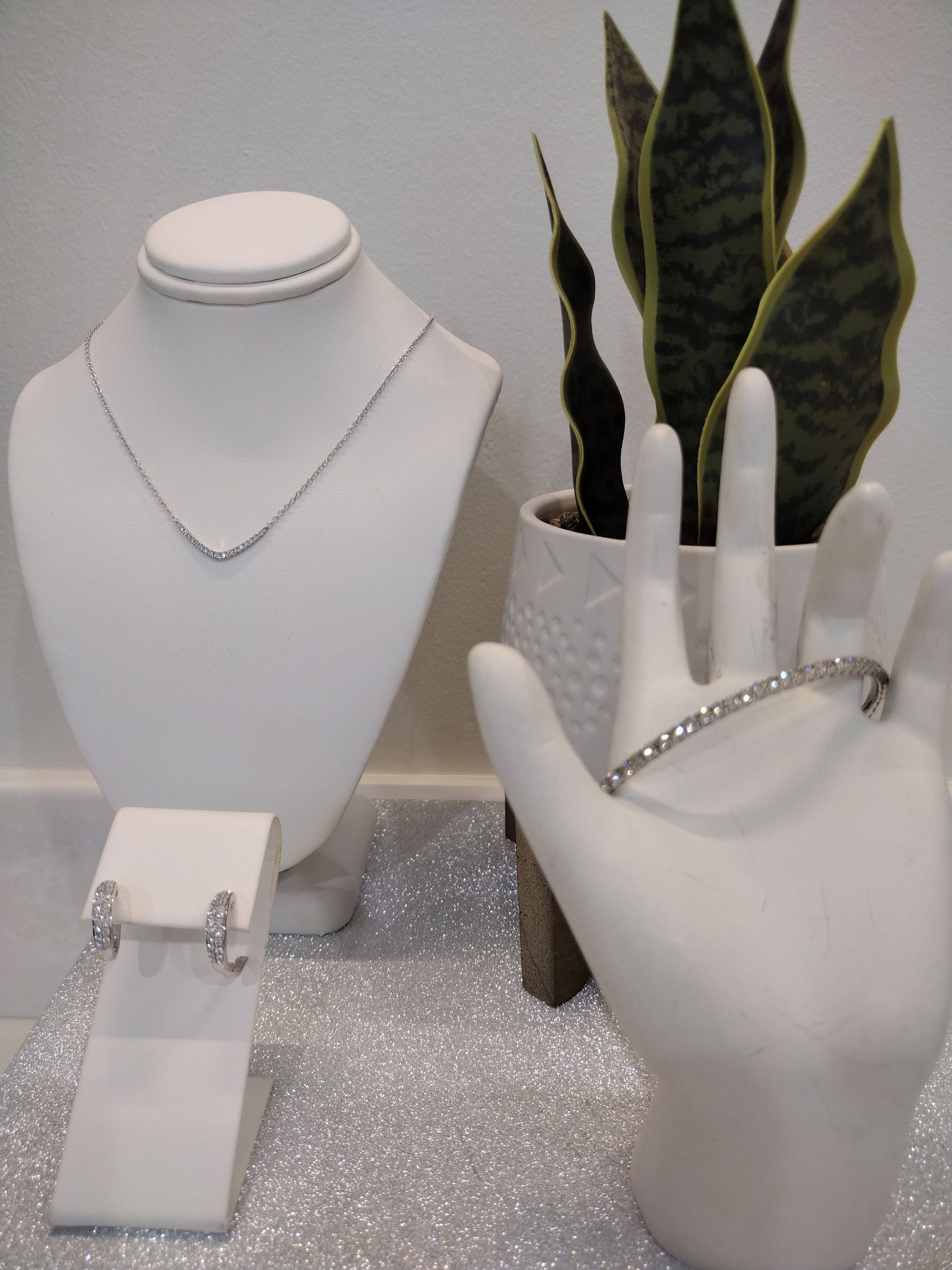 Necklace, earrings, and bangle set