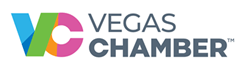 The logo for the vegas chamber is a colorful logo.