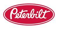 Peterbilt red oval logo with white script text