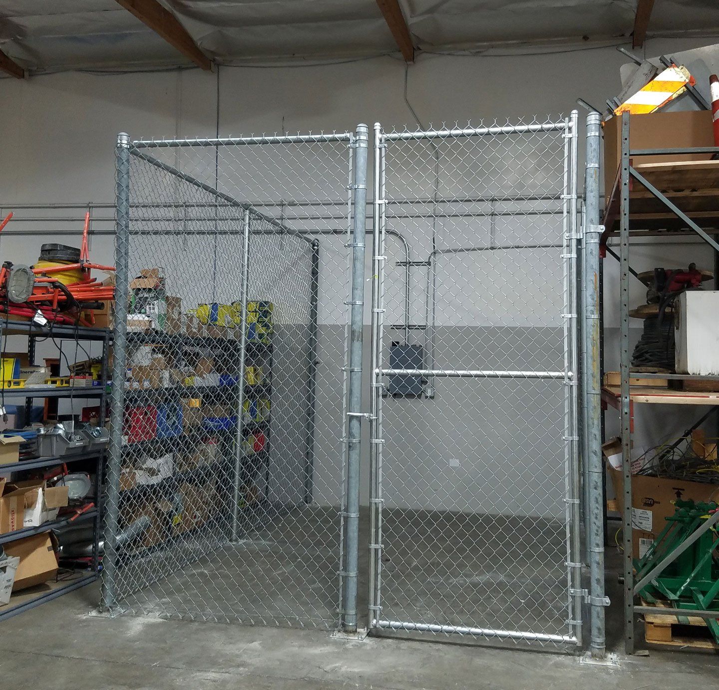 Chain link fence and gate