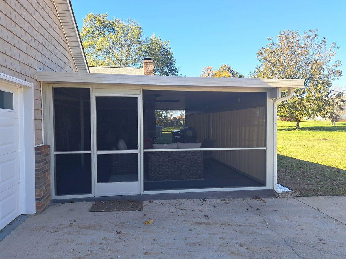 A well-built screened in porch