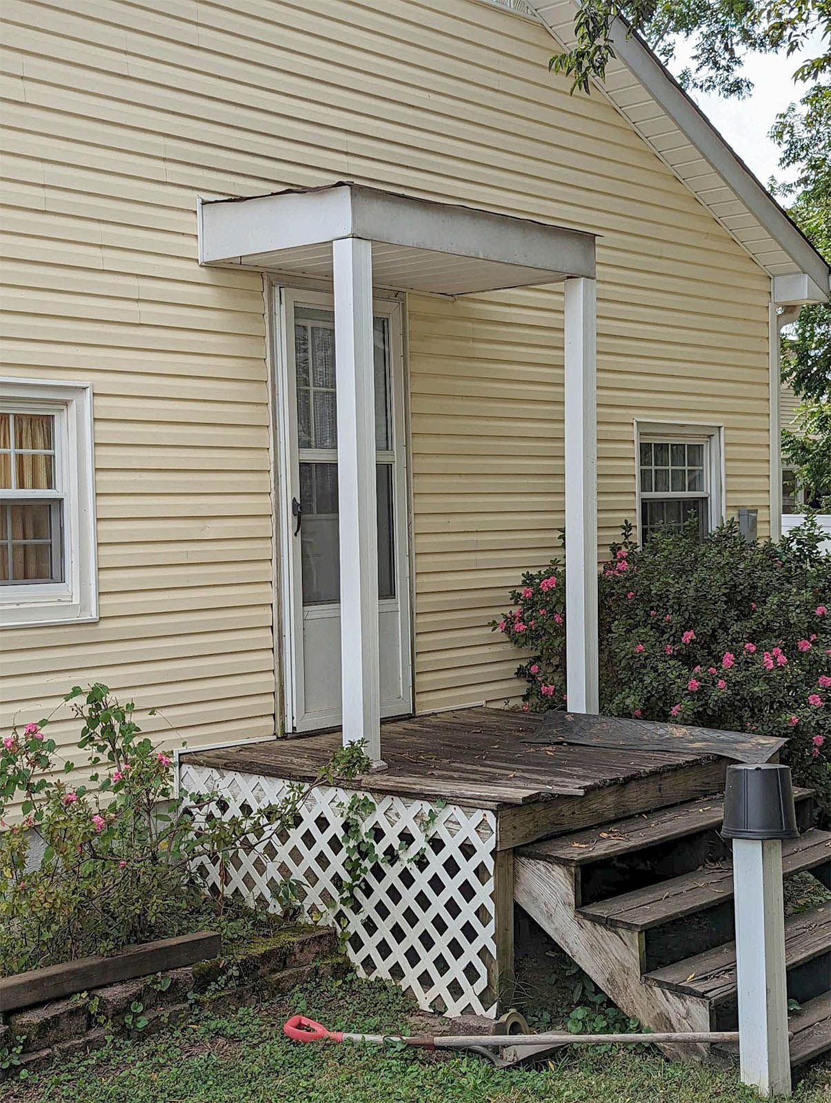 A house with an old porch