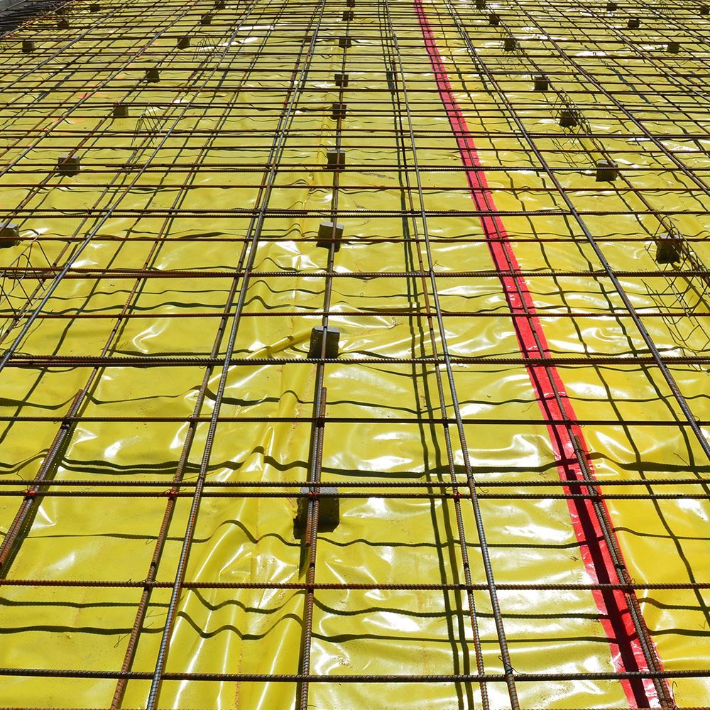 A close-up of a vapor barrier
