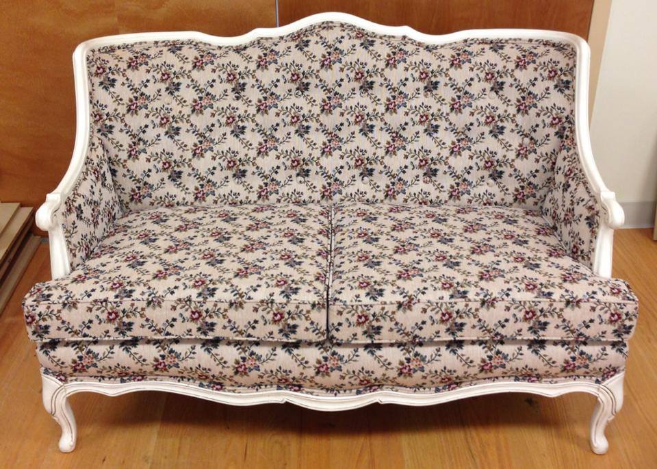 Antique floral couch