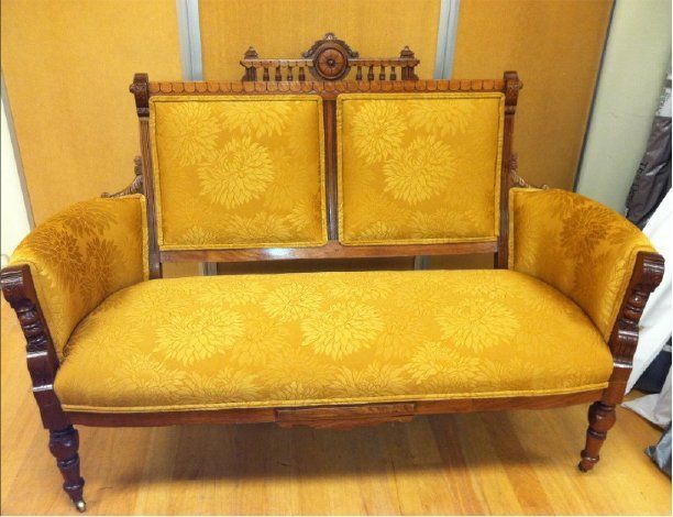 Antique gold couch