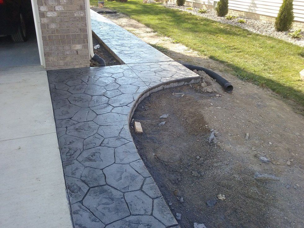 Stamped & colored concrete