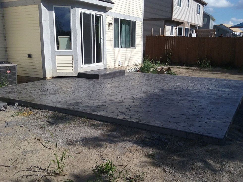 Stamped & colored concrete