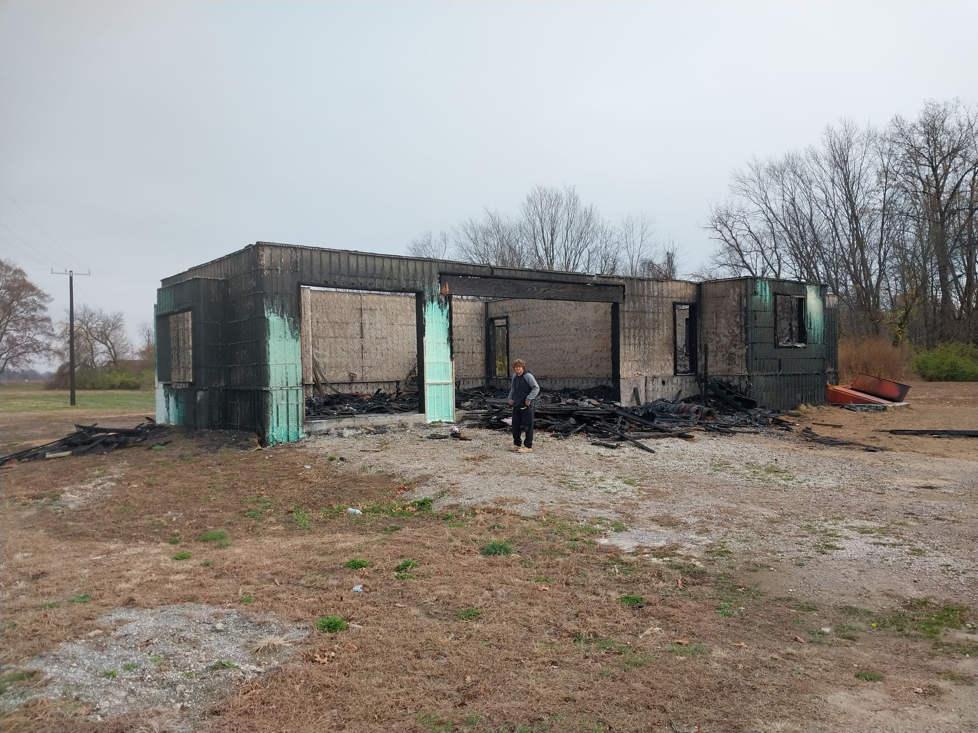 Burned down foundation