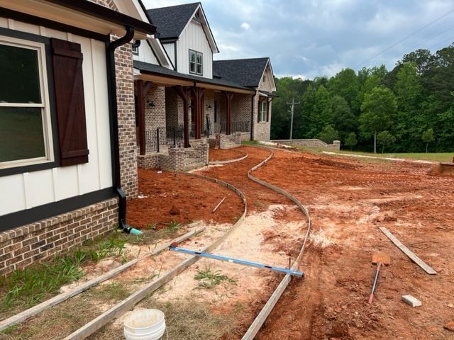 A house being prepared for concrete job