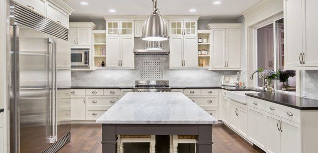 Elegant kitchen cabinets and countertop