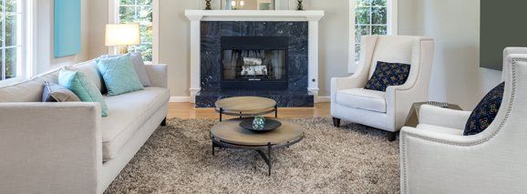 Area rug in the living room