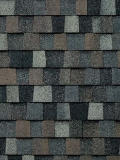 A close up of a row of shingles on a roof.