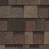 A close up of a row of shingles on a roof.
