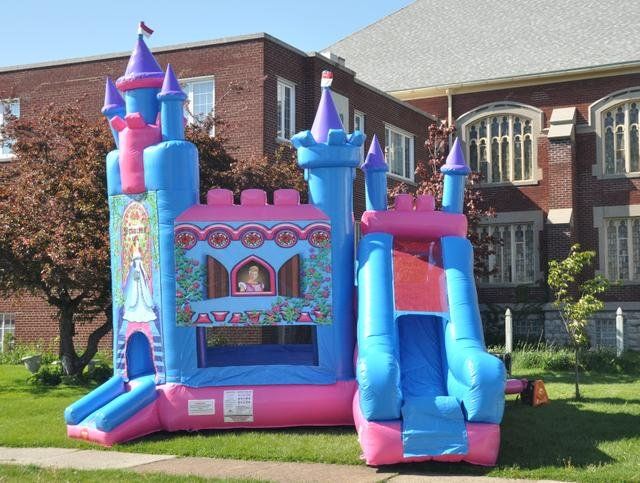Bounce houses and slides