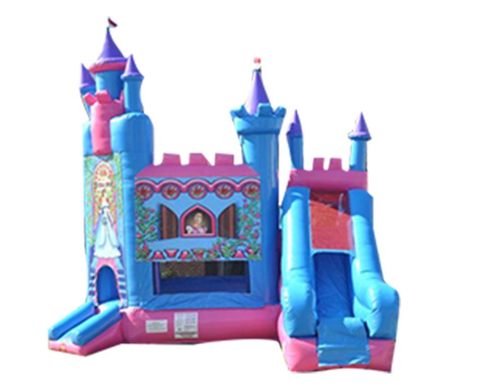 Blue Princess Bouncer Combo with Slide