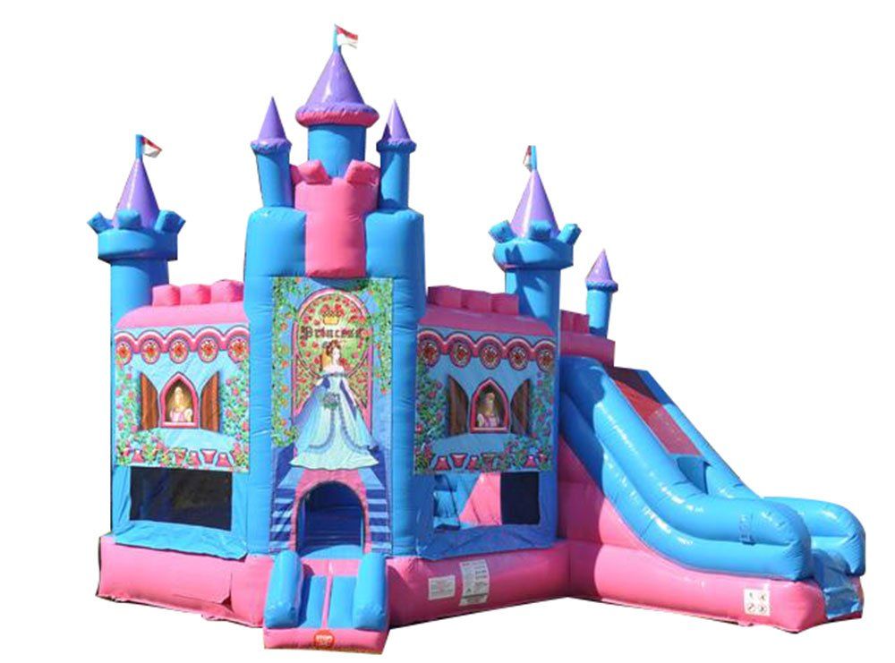 Blue Princess Bouncer Combo with Slide